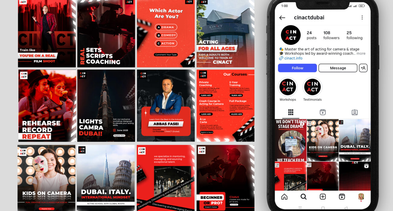 cinact dubai social meida posts