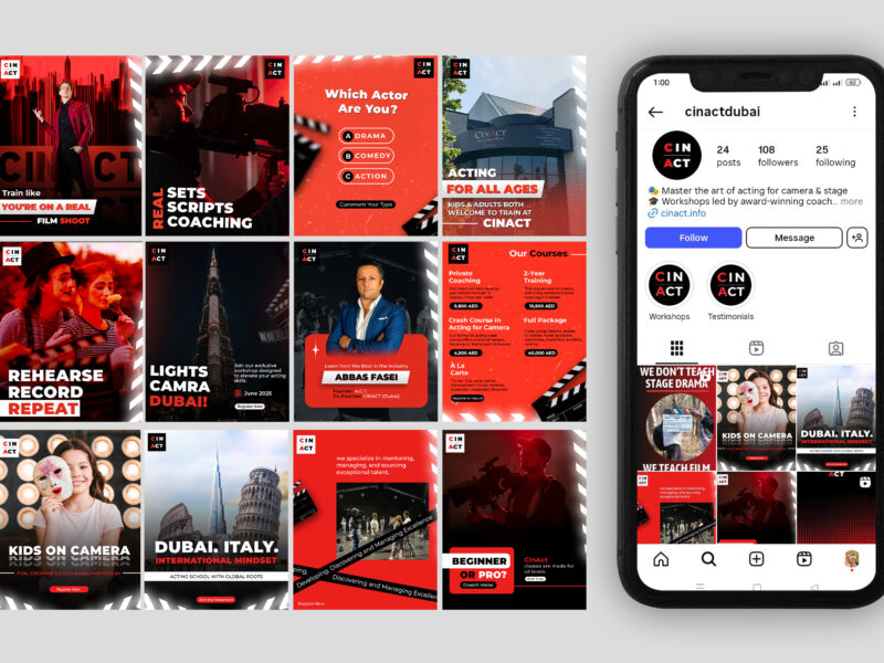 cinact dubai social meida posts
